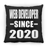 Web Developer Since 2020 - Throw Pillow Black
