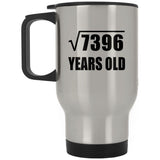 86th Birthday Square Root of 7396 Years Old - Silver Travel Mug