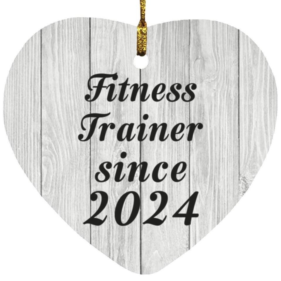 Fitness Trainer Since 2024 - Heart Ornament F