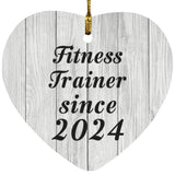 Fitness Trainer Since 2024 - Heart Ornament F