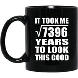 86th Birthday Took Square Root of 7396 Years To Look Good - 11oz Coffee Mug Black