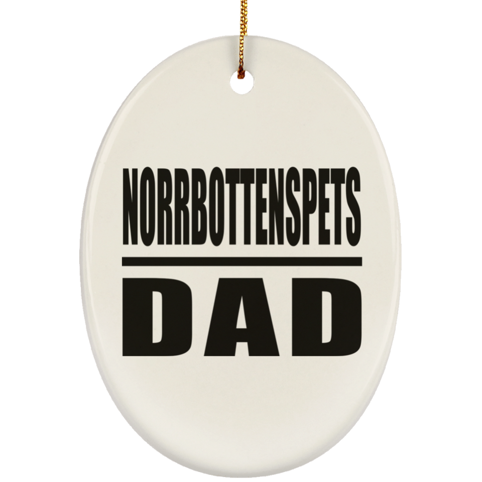 Norrbottenspets Dad - Oval Ornament