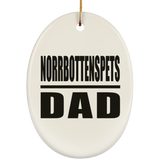 Norrbottenspets Dad - Oval Ornament