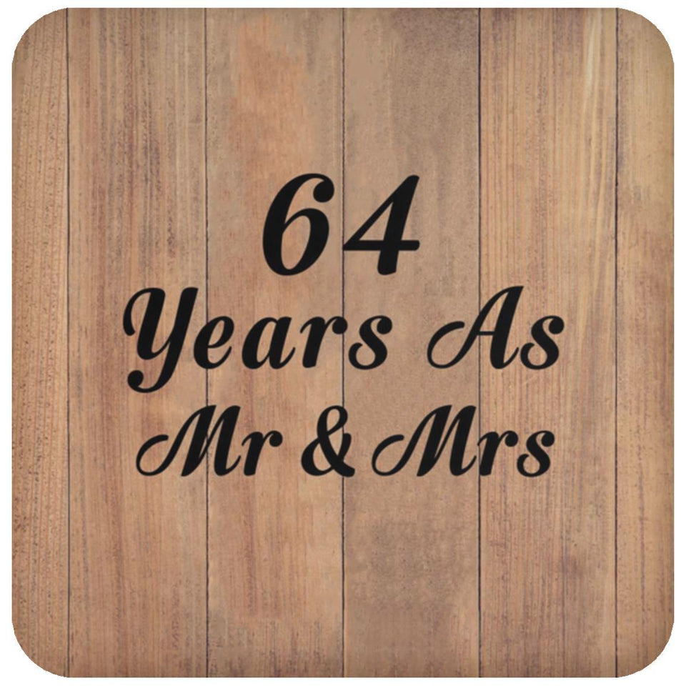 64 Years As Mr & Mrs - Drink Coaster C