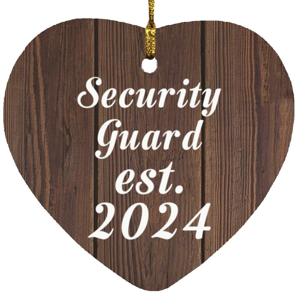 Security Guard Established Est. 2024 - Heart Ornament D