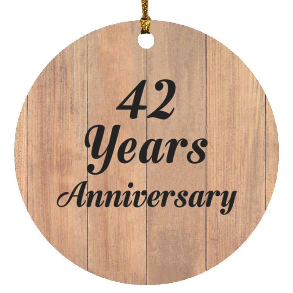 42nd Anniversary 42 Years Anniversary - Circle Ornament C