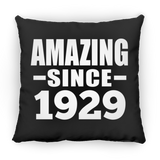 95th Birthday Amazing Since 1929 - Throw Pillow Black