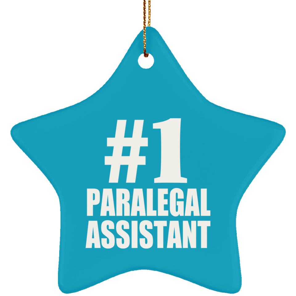 Number One #1 Paralegal Assistant - Star Ornament
