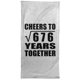 26th Anniversary Cheers To Square Root of 676 Years Together - Hand Towel