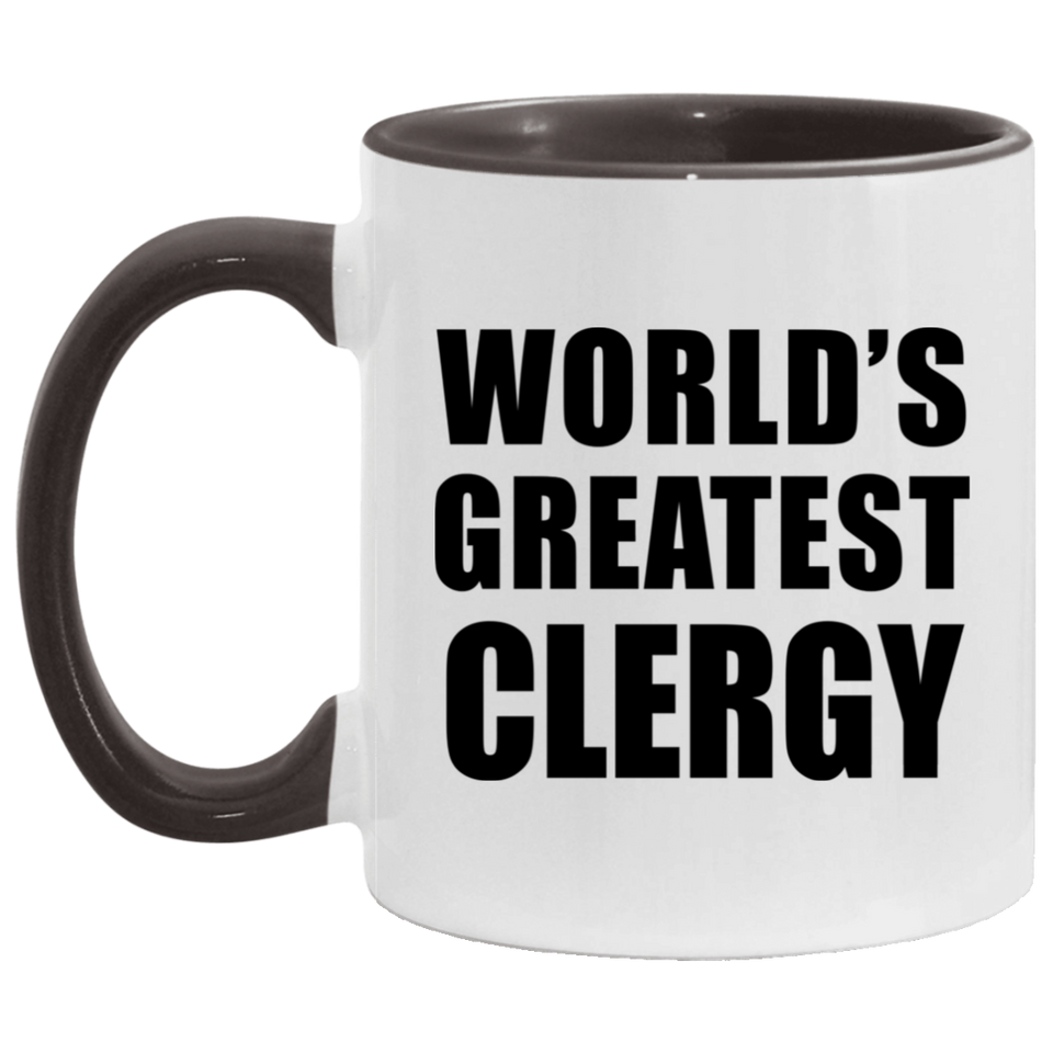 World's Greatest Clergy - 11oz Accent Mug Black