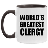 World's Greatest Clergy - 11oz Accent Mug Black