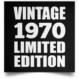 54th Birthday Vintage 1970 Limited Edition - Poster Square