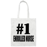 Number One #1 Enrolled Nurse - Tote Bag White