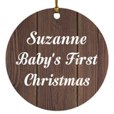 Suzanne Baby's First Christmas - Circle Ornament D