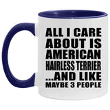 All I Care About Is American Hairless Terrier - 11oz Accent Mug Purple