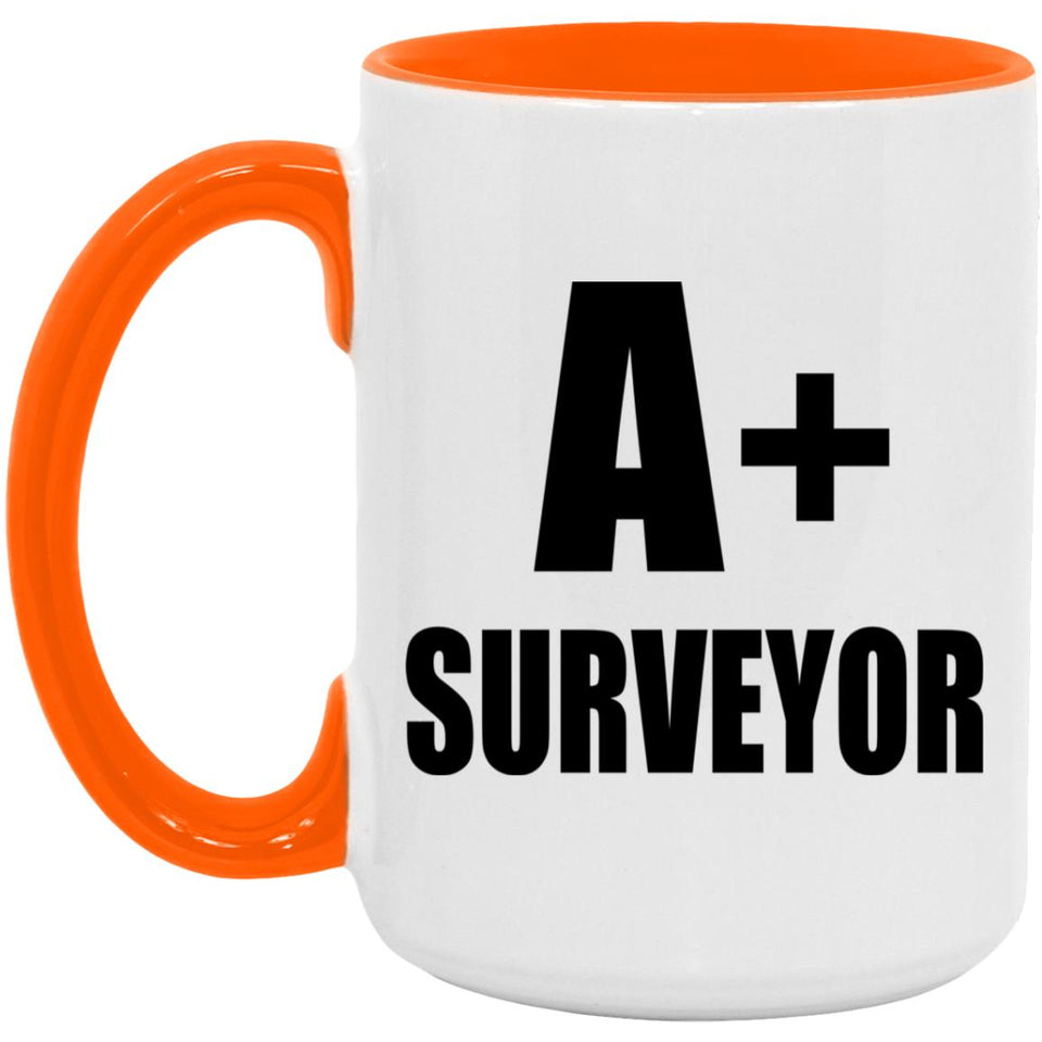 A+ Surveyor - 15oz Accent Mug Orange