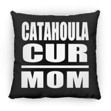 Catahoula Cur Mom - Throw Pillow Black