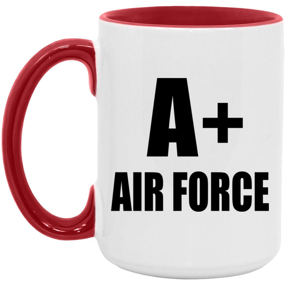 A+ Air Force - 15oz Accent Mug Red