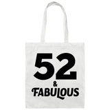 52nd Birthday 52 & Fabulous - Tote Bag White
