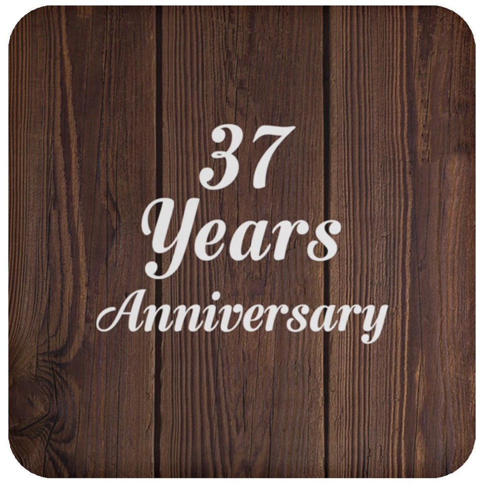 37th Anniversary 37 Years Anniversary - Drink Coaster D