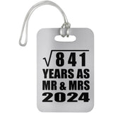 29th Anniversary Square Root of 841 Years As Mr & Mrs 2024 - Luggage Bag Tag