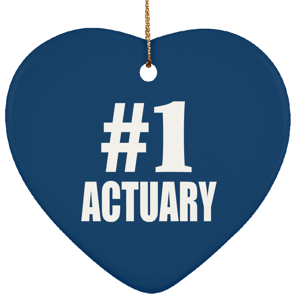 Number One #1 Actuary - Heart Ornament