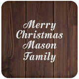 Merry Christmas Mason Family - Drink Coaster D