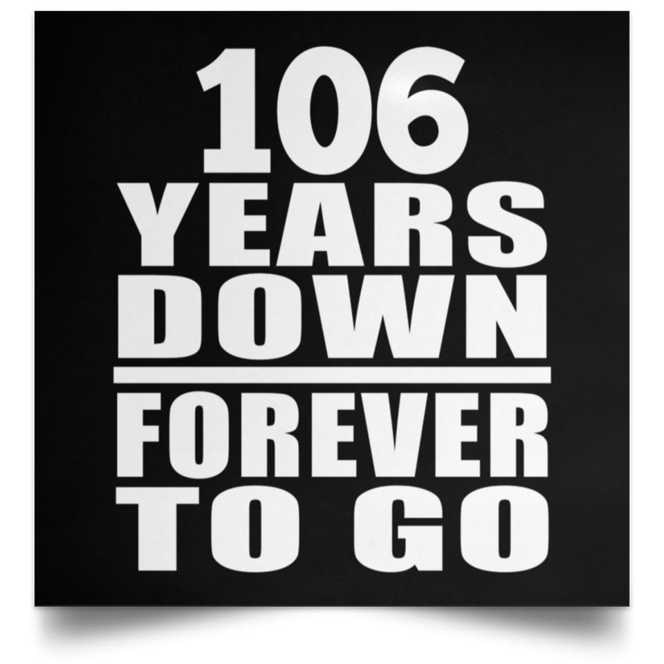 106th Anniversary 106 Years Down Forever to Go - Poster Square