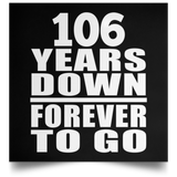 106th Anniversary 106 Years Down Forever to Go - Poster Square
