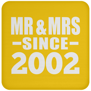 22nd Anniversary Mr & Mrs Since 2002 - Drink Coaster