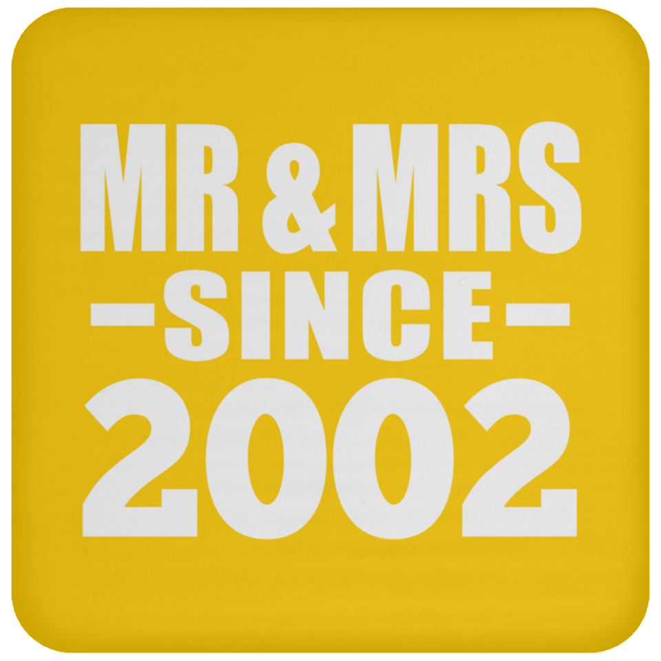 22nd Anniversary Mr & Mrs Since 2002 - Drink Coaster