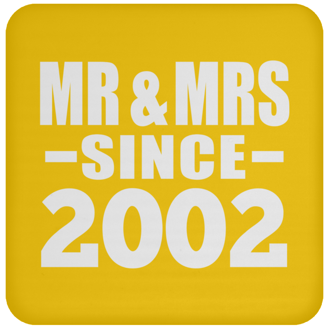 22nd Anniversary Mr & Mrs Since 2002 - Drink Coaster