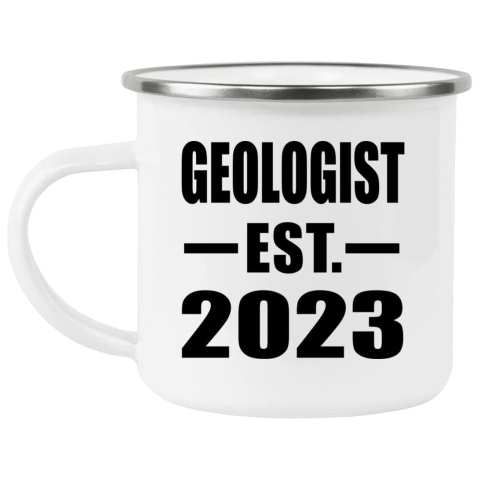 Geologist Established EST. 2023 - 12oz Camping Mug