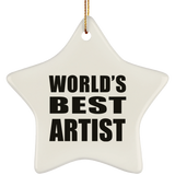 World's Best Artist - Star Ornament