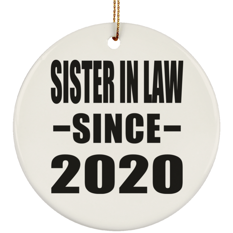 Sister In Law Since 2020 - Circle Ornament
