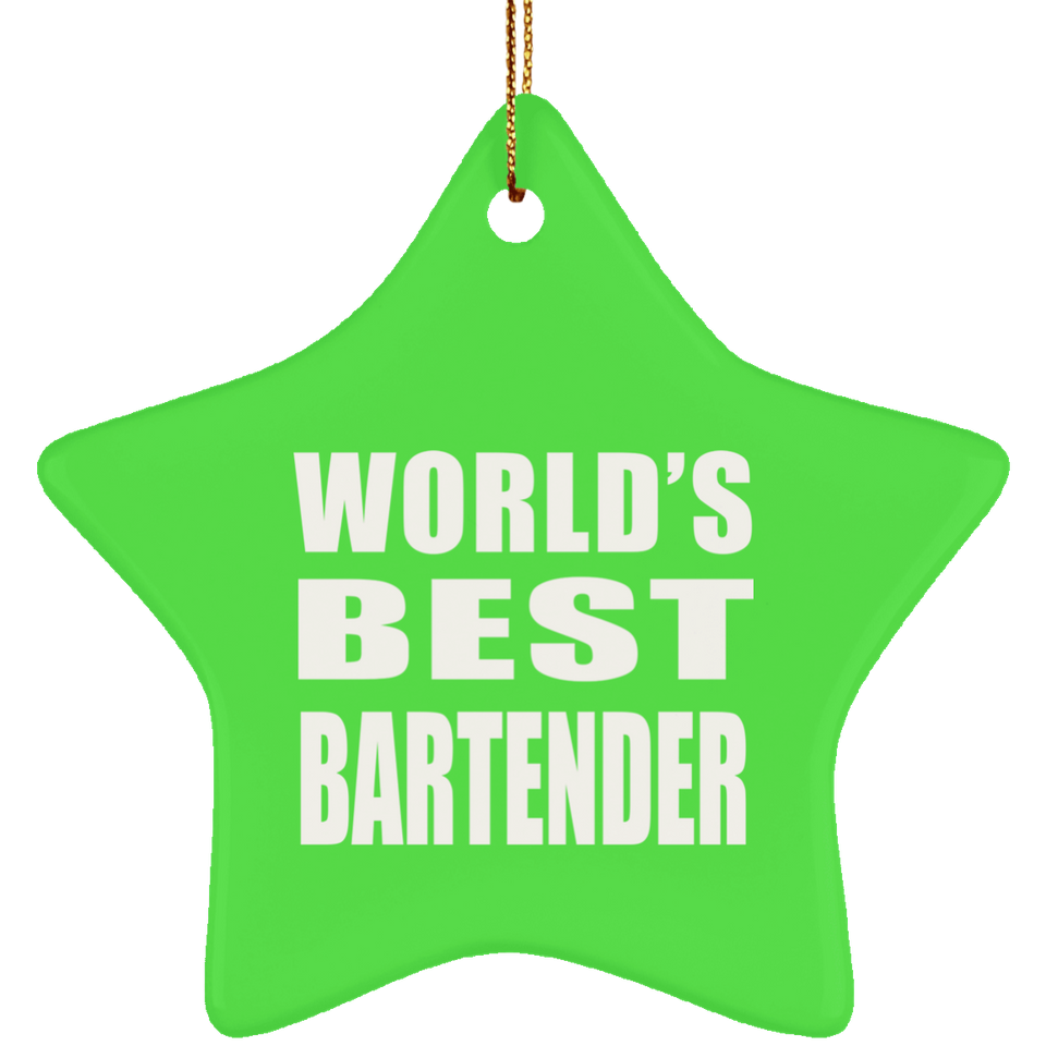 World's Best Bartender - Star Ornament