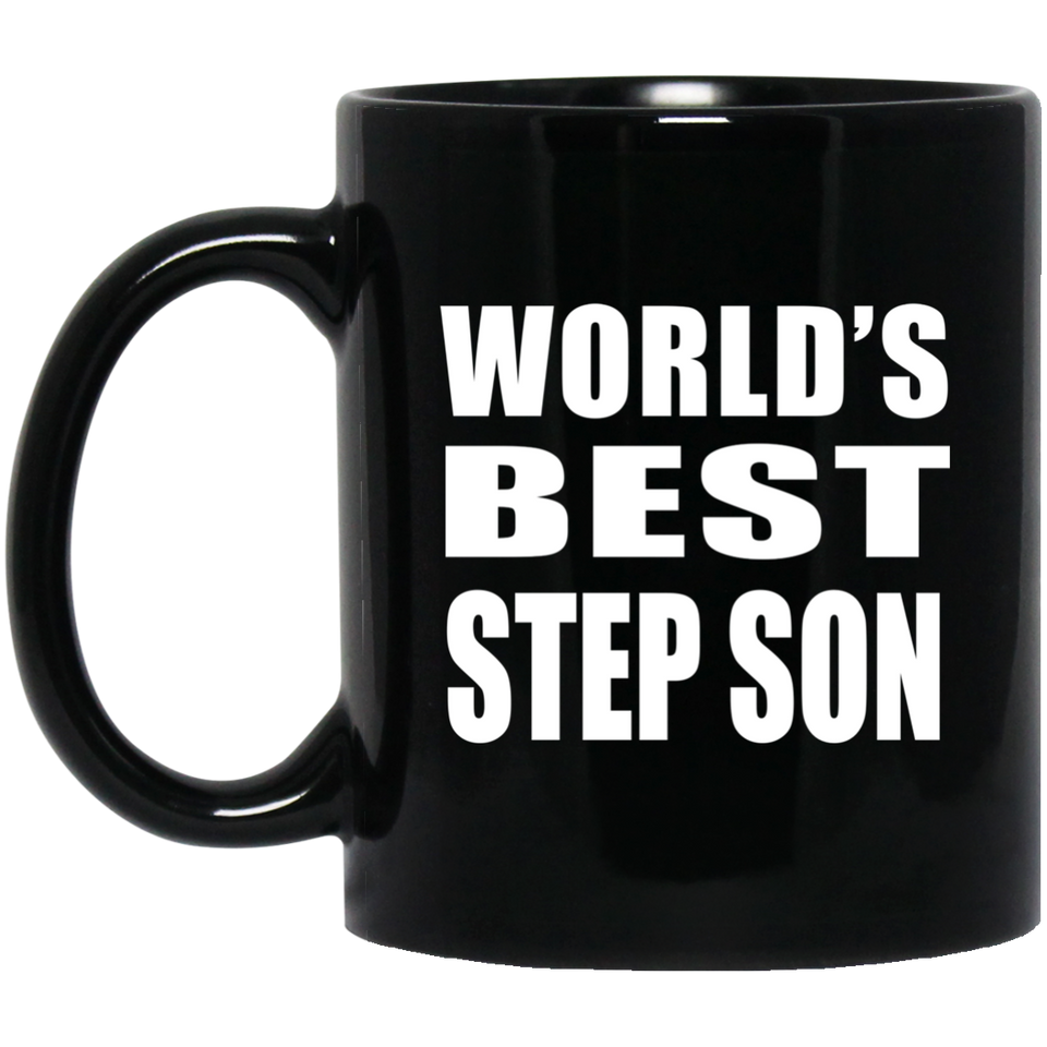 World's Best Step Son - 11 Oz Coffee Mug Black