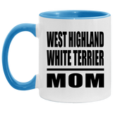 West Highland White Terrier Mom - 11oz Accent Mug Blue