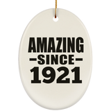 103rd Birthday Amazing Since 1921 - Oval Ornament