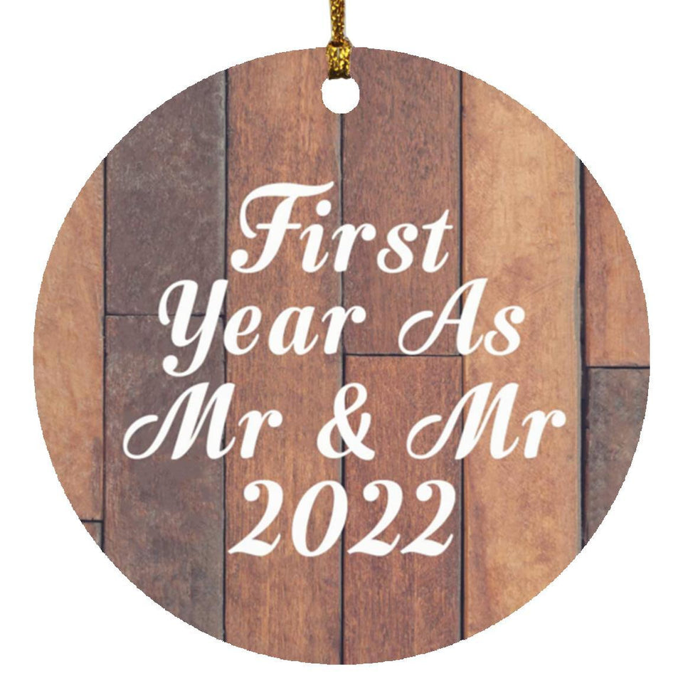 First Year As Mr & Mr 2022 - Circle Ornament E