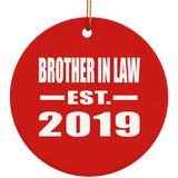 Brother In Law Established EST. 2019 - Circle Ornament