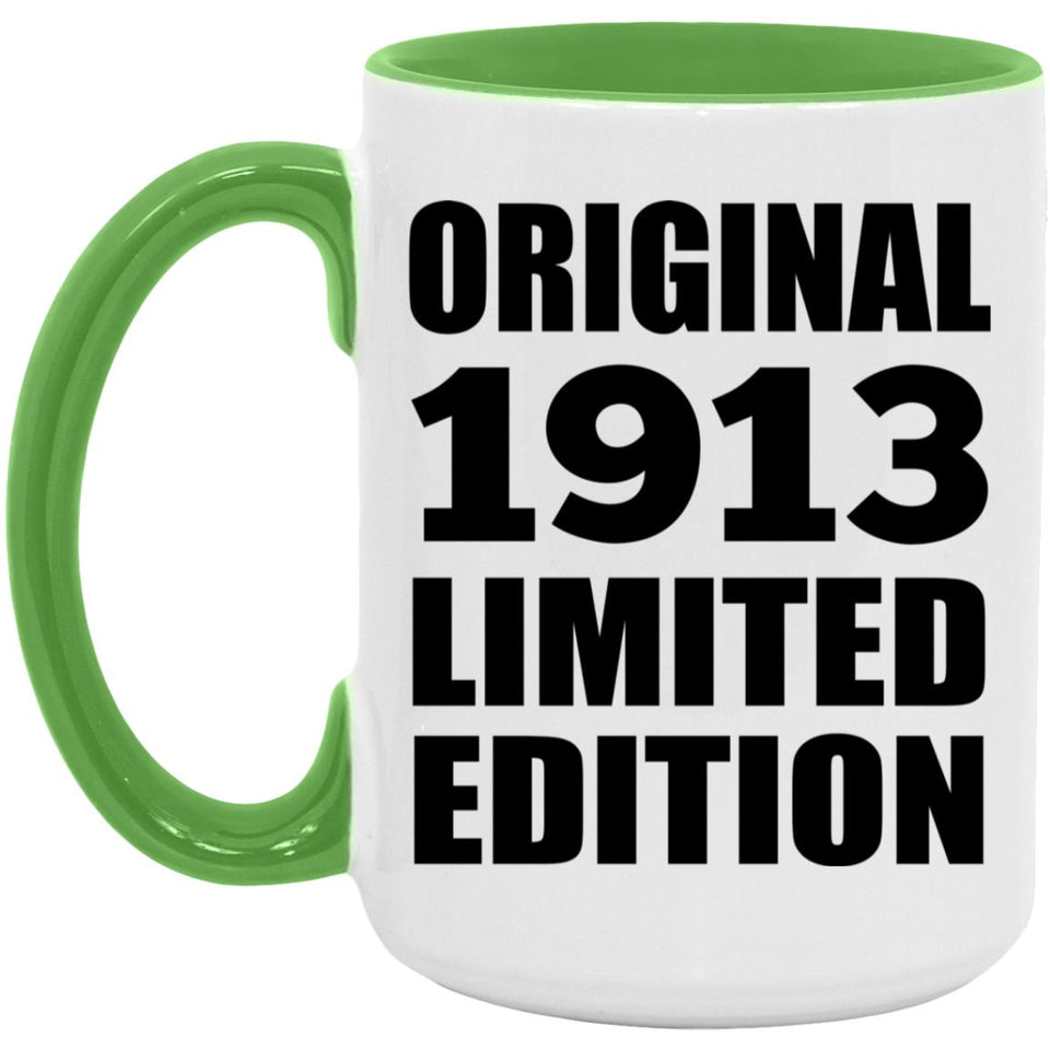 111th Birthday Original 1913 Limited Edition - 15oz Accent Mug Green