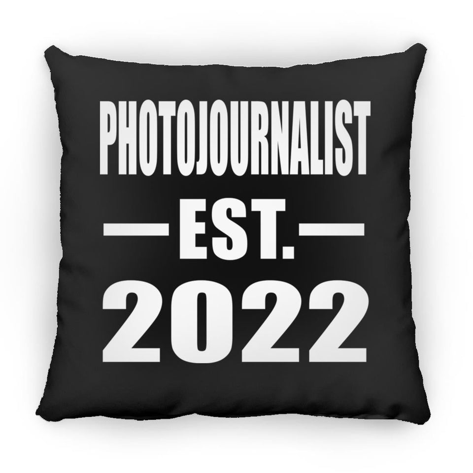Photojournalist Established EST. 2022 - Throw Pillow Black