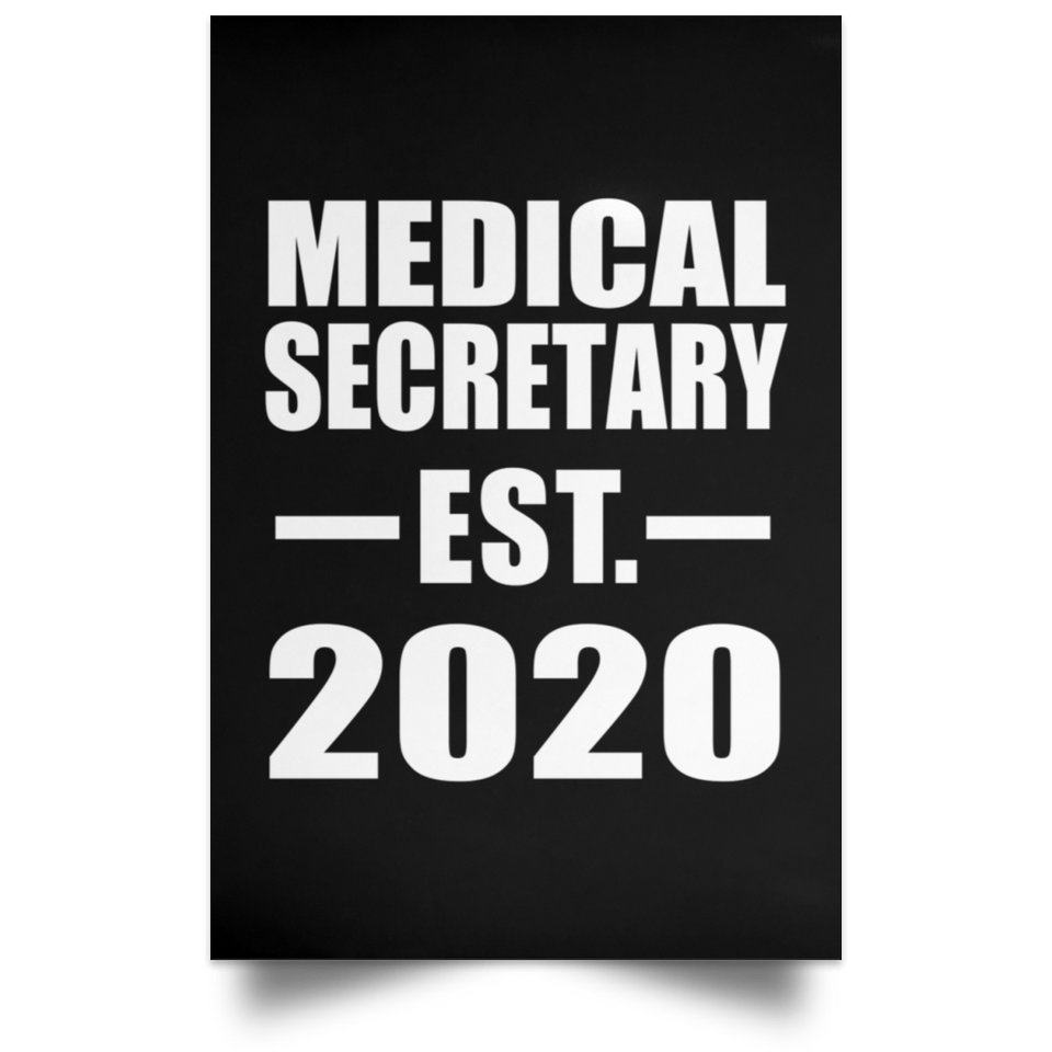 Medical Secretary Established EST. 2020 - Poster Portrait