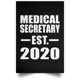 Medical Secretary Established EST. 2020 - Poster Portrait