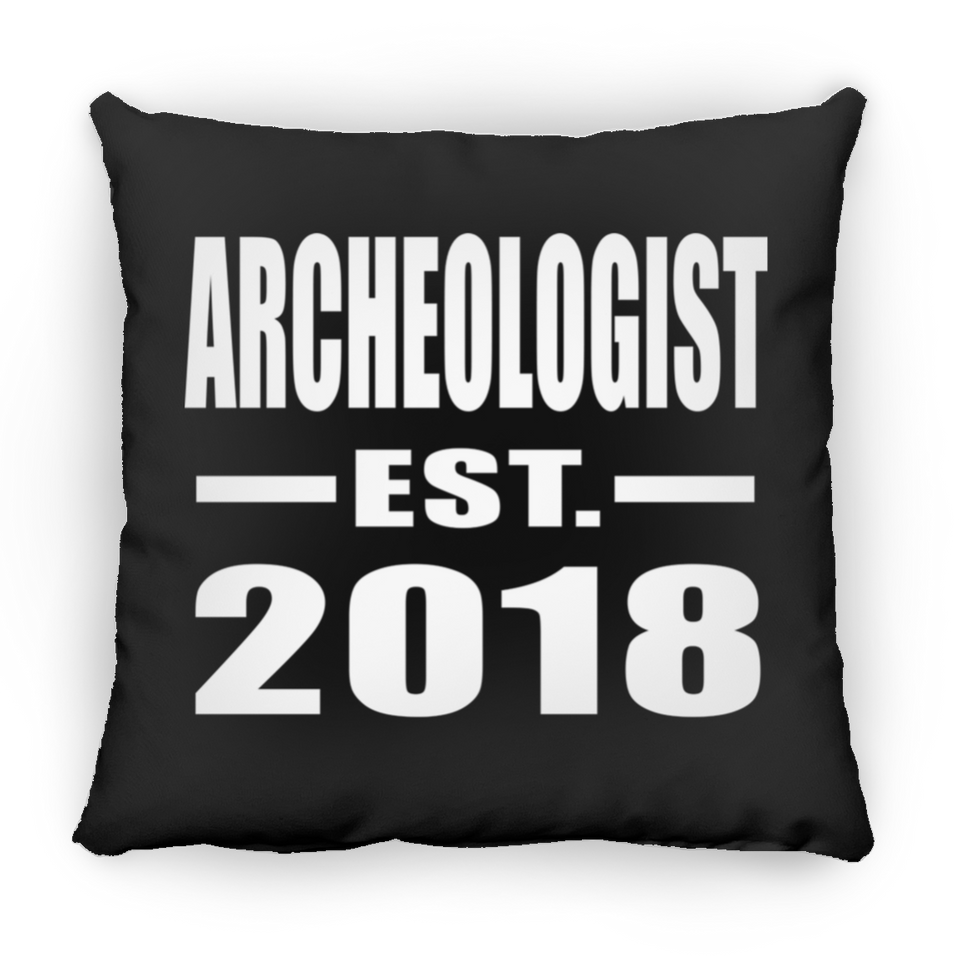 Archeologist Established EST. 2018 - Throw Pillow Black