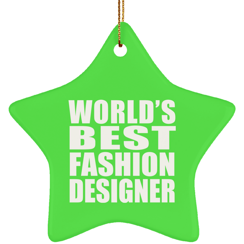 World's Best Fashion Designer - Star Ornament