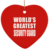 World's Greatest Security Guard - Heart Ornament