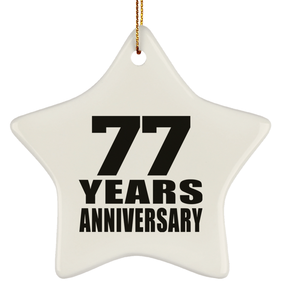 77th Anniversary 77 Years - Star Ornament