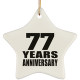 77th Anniversary 77 Years - Star Ornament